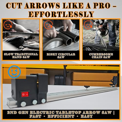 Adjustable Arrow Saw 12000RPM Aluminum Base for Carbon & Archery Arrows