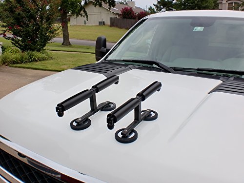 Magnetic Fishing Rod Rack for Vehicles with Ferrous Metal Hood & Roof - Black - Tight Line Enterprises (Variation: Magnetic Only)