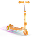 3 Wheel Scooter for Kids Ages 3-6, LED Light-Up Kids Kick Scooter–Adjustable Height, Durable Metal Construction, Anti-Slip Deck, Rubber Handles for Outdoor Activities,Child Safety Certified