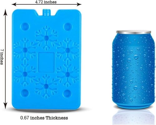 BLUE ELE Reusable Ice Packs - Slim & Lightweight Freezer Packs for Lunch Boxes | 4 Pack, Multi-Colored