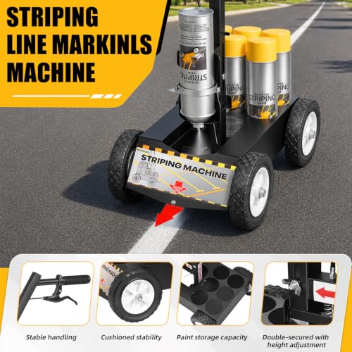 34.8-inch Parking Lot Striping Machine for Lines & Marking, Heavy-Duty, Adjustable Width