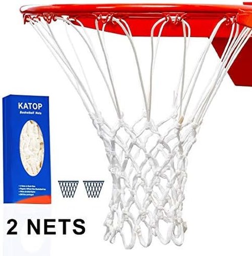 Katop Heavy Duty Basketball Net - All-Weather Thick Replacement Net with 12 Loops (White)