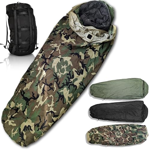 Military Modular Sleeping Bag System for Cold Weather Camping & Survival
