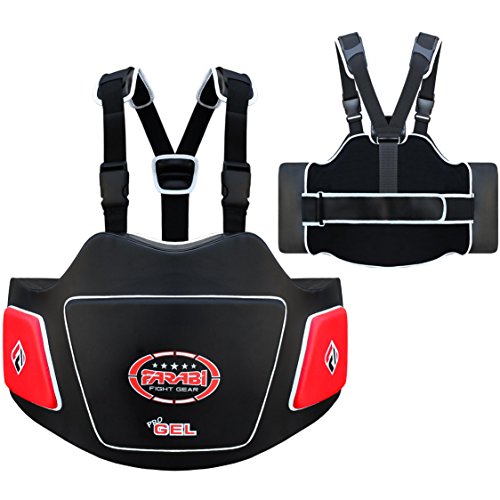 Farabi Body Shield Belly Protector Guard with Red/Black Variation - Martial Arts Body Armor