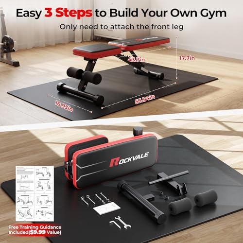 XL Adjustable Weight Bench for Home Gym - 660lb Capacity, Foldable & Multi-Functional