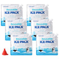 10x10 Inch Reusable Ice Packs for Cooler & Lunch Box - 6 Pack, Leak-Proof Freezer Packs