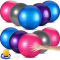 Multicolored 10-Piece Pilates Exercise Balls 65cm with Pump & Accessories