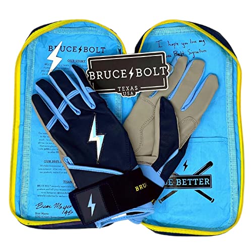 Bruce Bolt Bear Series Batting Gloves - Adult & Youth Baseball Gloves