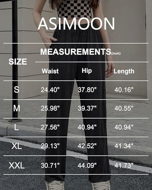 ASIMOON Womens Sweatpants Lightweight Loose Jogger Pants Drawstring Workout Running Lounge Pants with Pockets Grey