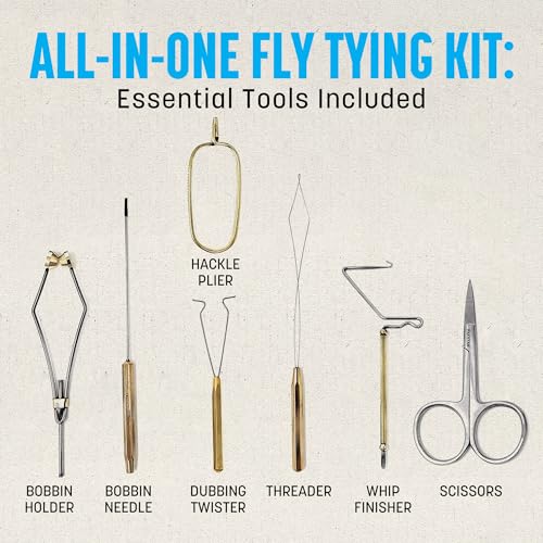 Creative Angler Z797 Wooden Fly Tying Kit with Materials Book & DVD - Starter Set