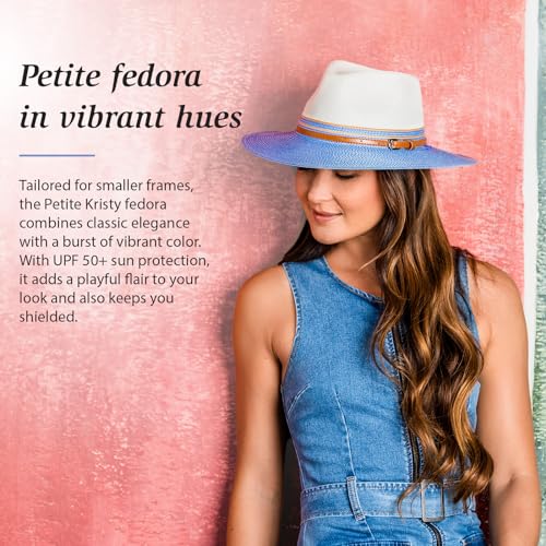 Petite Kristy Fedora Sun Hat for Women - UPF 50+ UV Protection, Packable & Adjustable