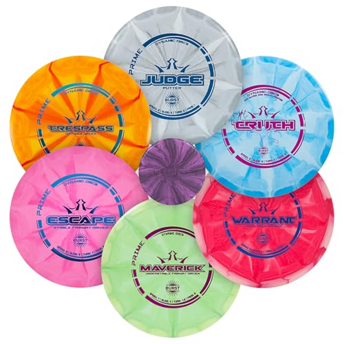 Disc Golf Starter Set - 6-Discs Including Judge, Truth & More - Prime Burst Plastic