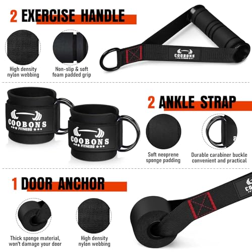 Heavy Resistance Bands for Workout - 300LBS Exercise Bands with Handles - Black, Grey