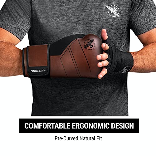 Hayabusa S4 Leather Boxing Gloves - 16 oz Brown Training Gloves