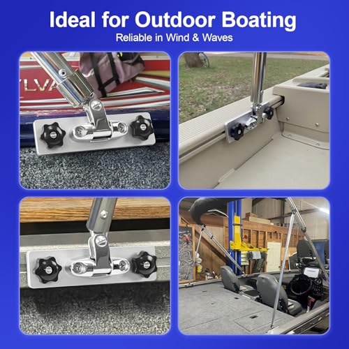 Boat Track Mount Bracket for Lund & Tracker Bimini Tops - Aluminum & Stainless Steel