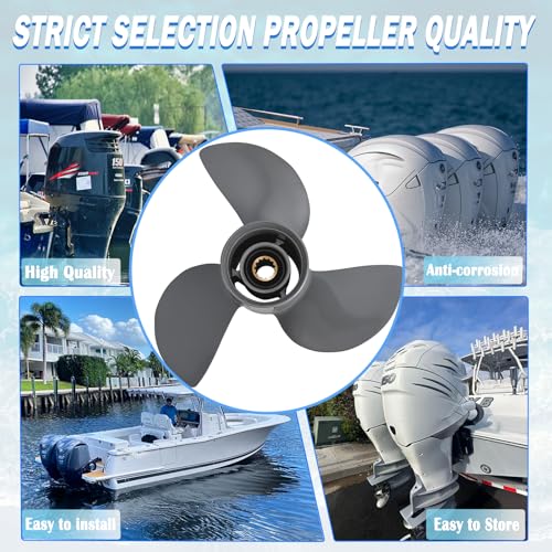 11 1/4 Inch Aluminum Outboard Boat Propeller for Honda 35-60HP, 3 Blades, RH, 13 Spline