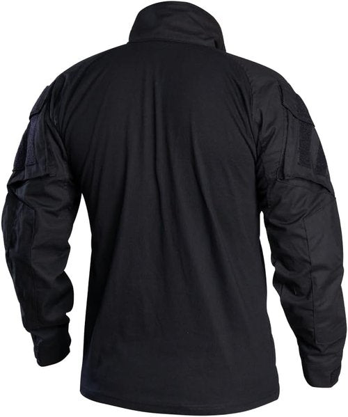 IDOGEAR SPORTS G3 Tactical Combat Shirt - Men's Long Sleeve with Elbow Pads | 1/4 Zipper Collar