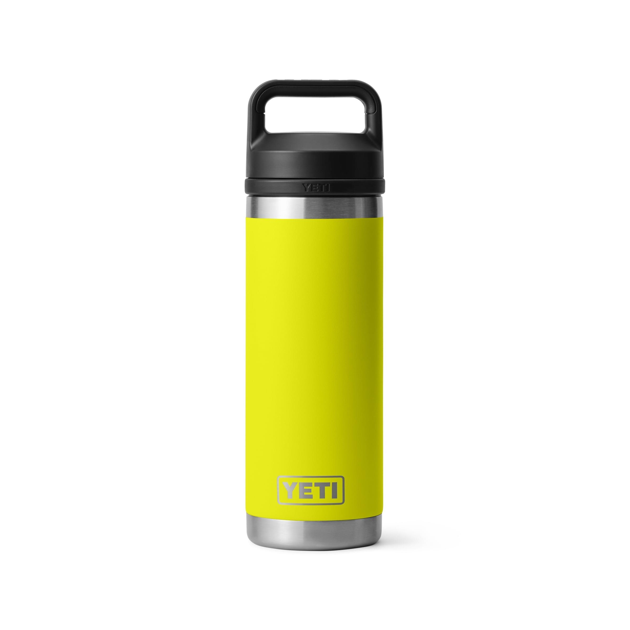 YETI Rambler 18 oz Bottle, Leakproof, Vacuum Insulated, Stainless Steel with Chug Cap, Firefly Yellow