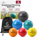 Weighted Velocity Training Balls Set for Pitching & Arm Strength - Flats Variation | 6 Balls + Carrying Case