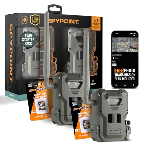 SPYPOINT Flex-M2 Twin Starter Pack 32MP GPS Dual-SIM Cellular Trail Camera