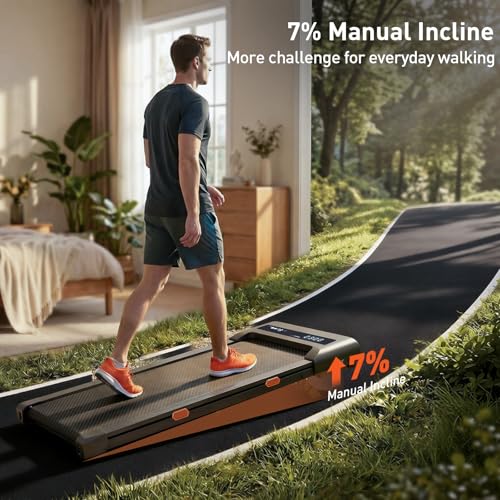 Cybergoing T10 Walking Pad Treadmill Black - Under Desk Compact Treadmill with Incline