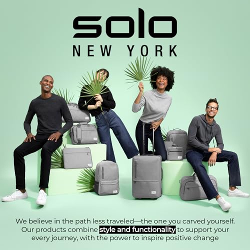 Solo New York Black Travel Backpack Duffel - Convertible Carry-On for Men & Women
