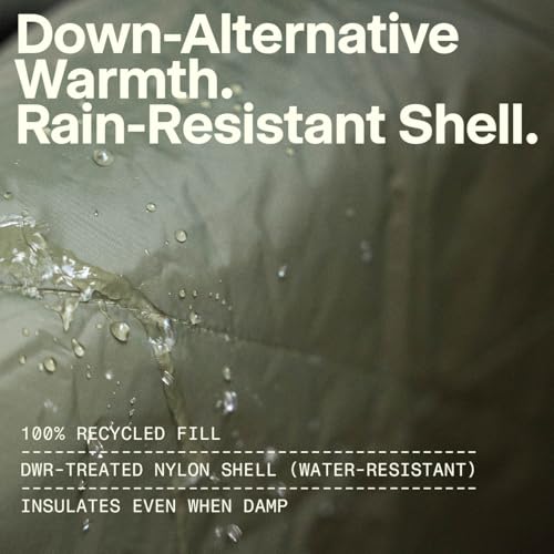 Packable Puffy Camping Blanket UltraPack Black – Waterproof Lightweight Outdoor Blanket