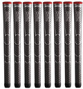 Winn DriTac Standard Dark Grey Golf Grips - Set of 8, Non-Slip Performance