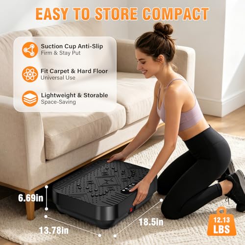 Vibration Plate for Lymphatic Drainage & Weight Loss - Portable Exercise Machine