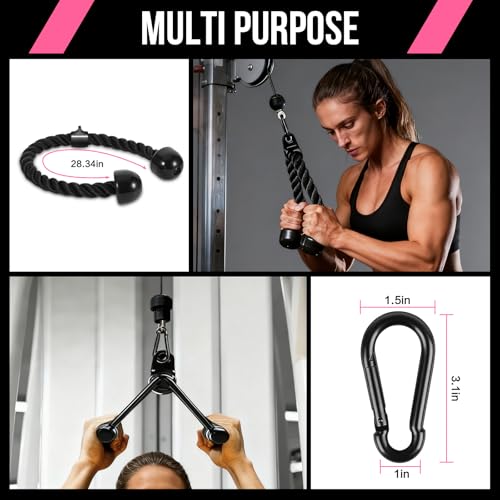 WNOEY 21 pcs Cable Machine Attachment Set for Lat Pulldown & Home Gym
