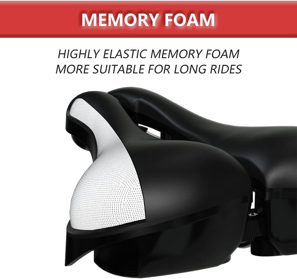 Skiennix Width Adjustable Bike Seat - Comfortable Prostate-Friendly Saddle for All Bike Types