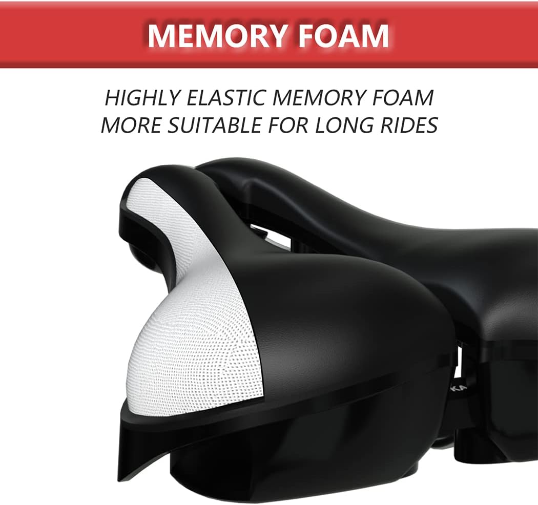 Skiennix Width Adjustable Bike Seat - Comfortable Prostate-Friendly Saddle for All Bike Types