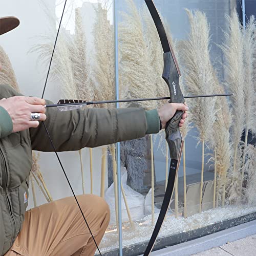 Recurve Longbow 60 Inch Takedown Bow 55Lbs for Hunting & Target Practice - Right Hand