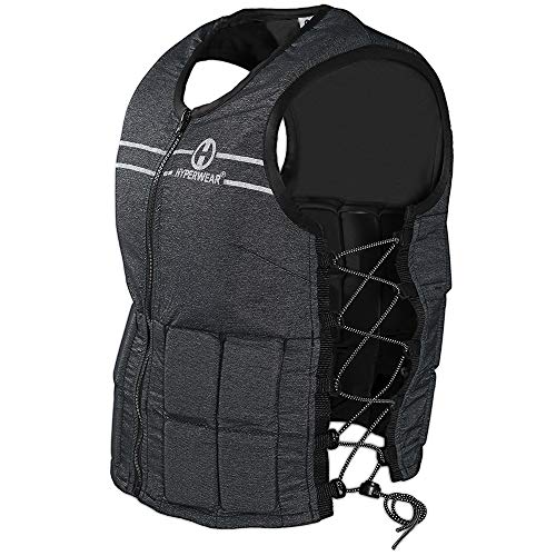 Women’s Adjustable Weighted Vest 10lbs Carbon Black Hyperwear Hyper Vest FIT