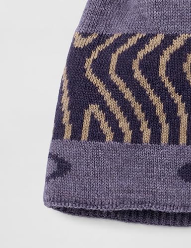 Nordic Tassel Beanie for Men - Toadstool Norway Pattern, One Size