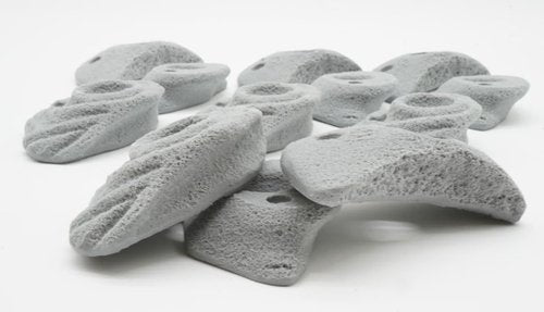 Rock Holds 12 Bolt On Beginner to Intermediate Crimp Rock Climbing Holds Easier Crimp Grip Home Climbing Wall Bouldering Gym Holds (Beginner Grey)