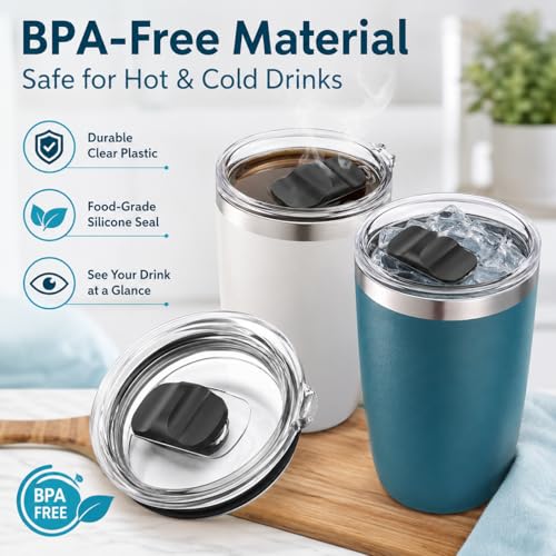 20 oz Magnetic Slider Replacement Lid for YETI Tumbler Spill-Resistant 3 Pack