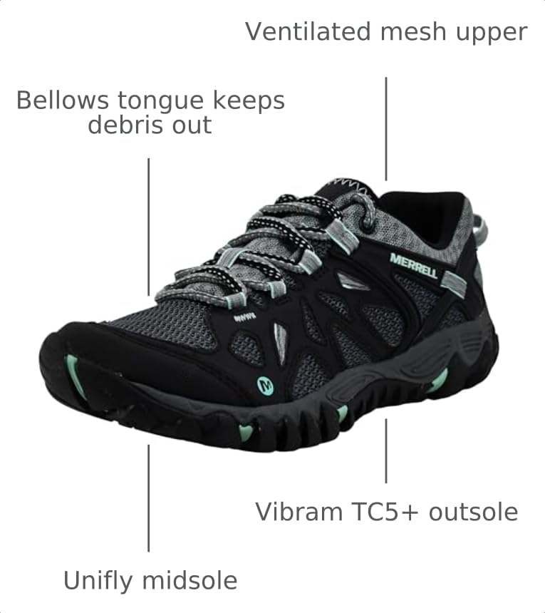 Merrell Women's All Out Blaze Aero Sport Shoes - Black/Aventurine 8.5