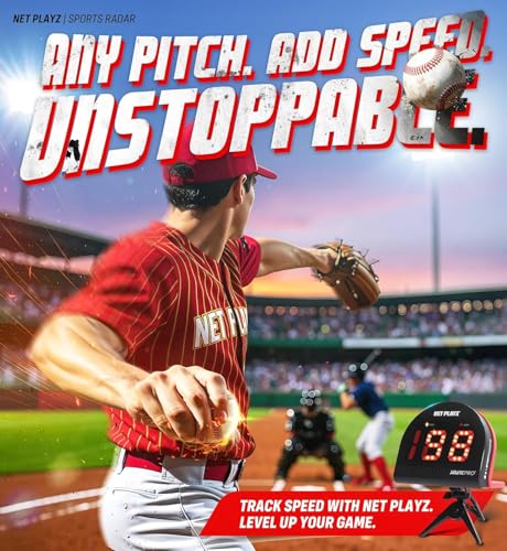 Net Playz Speed Radar Gun for Baseball Soccer Pitching & Batting Training