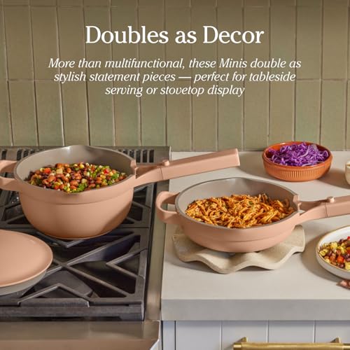 Mini Cookware Duo - Steam - 6 Piece Ceramic Nonstick Set for Small Meals