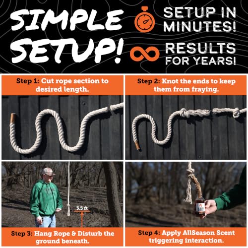 HempScent Rope Mock Scrape Kit for Deer Hunting - Trail Camera Lure