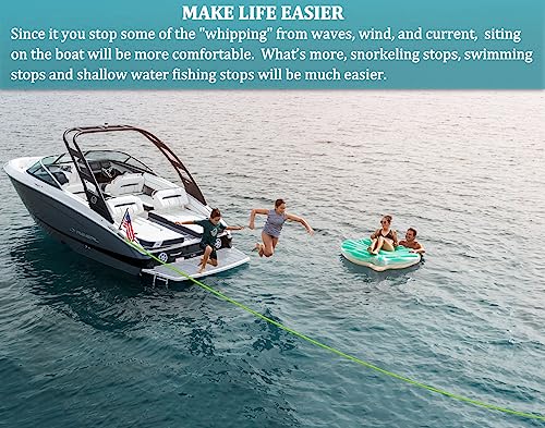 14-50 Feet Bungee Dock Lines for Boats & Jet Ski Anchoring - Pack of 1