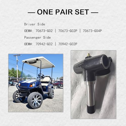 LOSTAR Golf Cart Front Spindle Assembly Compatible with EZGO TXT 2001+ Replaces 70673-G02, 70942-G02
