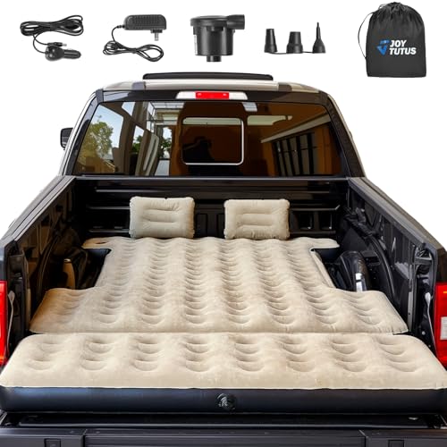 Truck Bed Air Mattress with Removable Extension for Compact Regular Beds