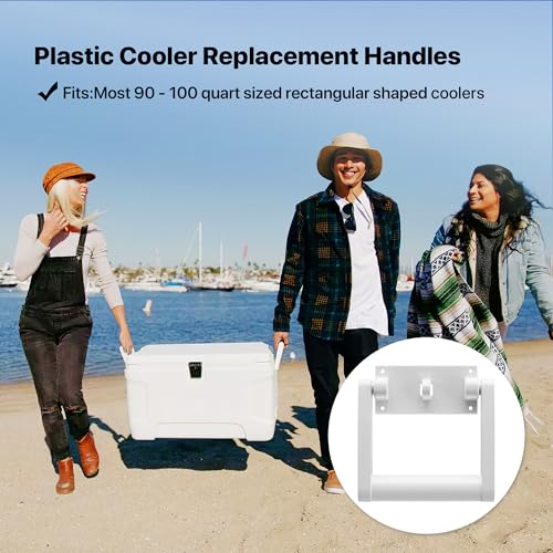 Cooler Replacement Handles 2 Pack for 90-100 Qt Coolers - High Strength Plastic