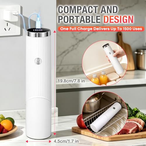 Handheld Food Vacuum Sealer with 30 Reusable Bags - Portable & Battery-Powered
