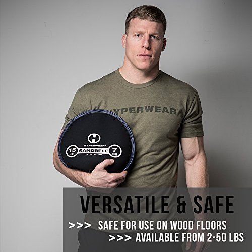 HYPERWEAR SandBell 25 lb Soft Sandbag for Strength Training & HIIT