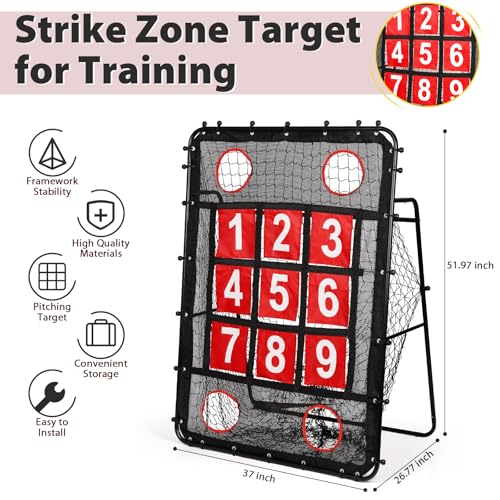 Baseball Pitching Net with Strike Zone - Training Target for All Ages