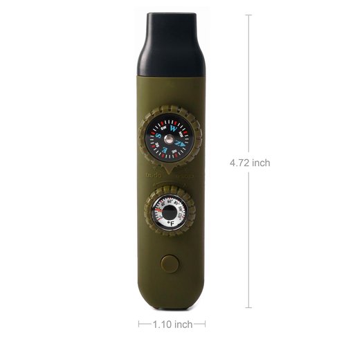 Viriber Emergency Survival Safety Whistle，Whistle for Kids with Lanyard,Compass,Thermometer,Ideal for Kayaking, Boating, Hiking, Camping, Climbing(Green)