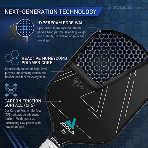JOOLA Ben Johns Hyperion CFS Pickleball Paddle - Official Signature Elongated Handle, High Spin & Grit - Original